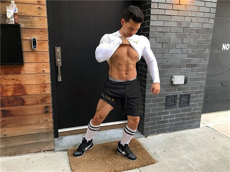 NEW Men Fitness Bodybuilding Shorts
