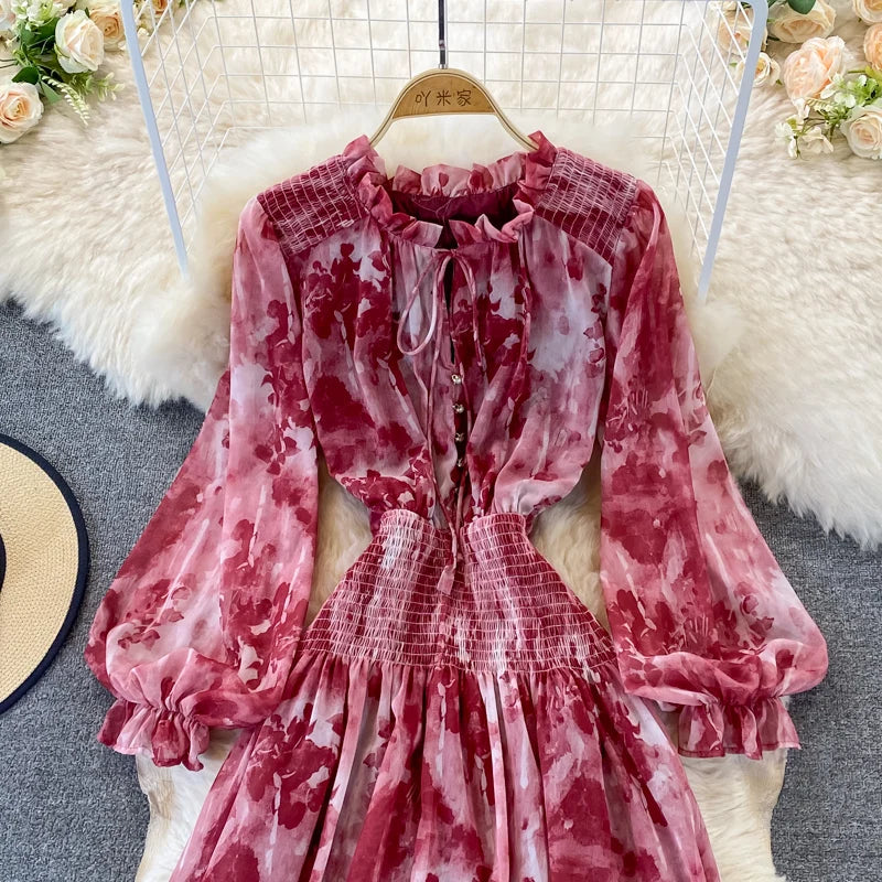 Autumn Women Printed Long Dress