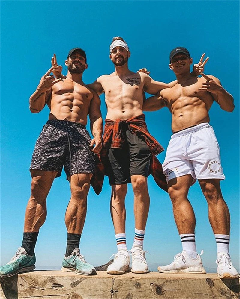 NEW Men Fitness Bodybuilding Shorts