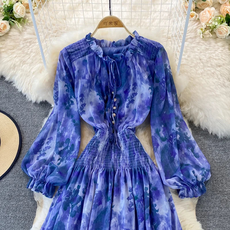 Autumn Women Printed Long Dress