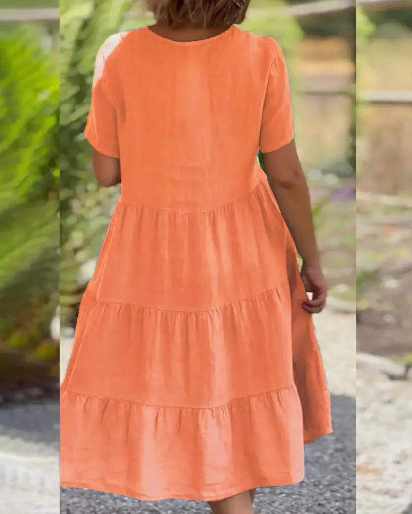 Women V Neck Short Sleeve