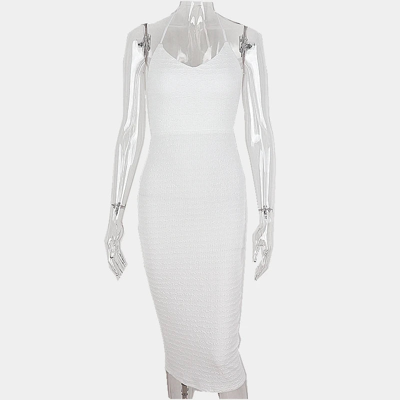 Candyhot Elegant Strapless Halter Dress