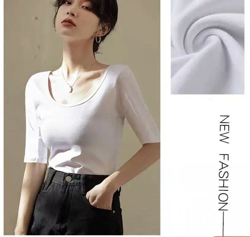 Half Sleeve Top Summer T Shirt