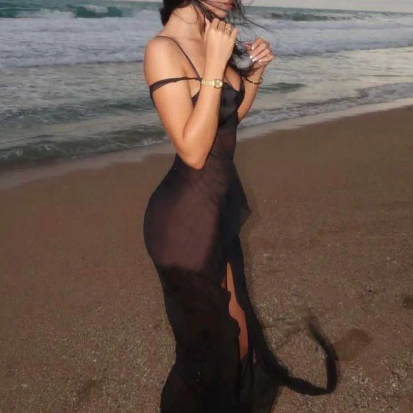 Sexy See Through Mesh Dress