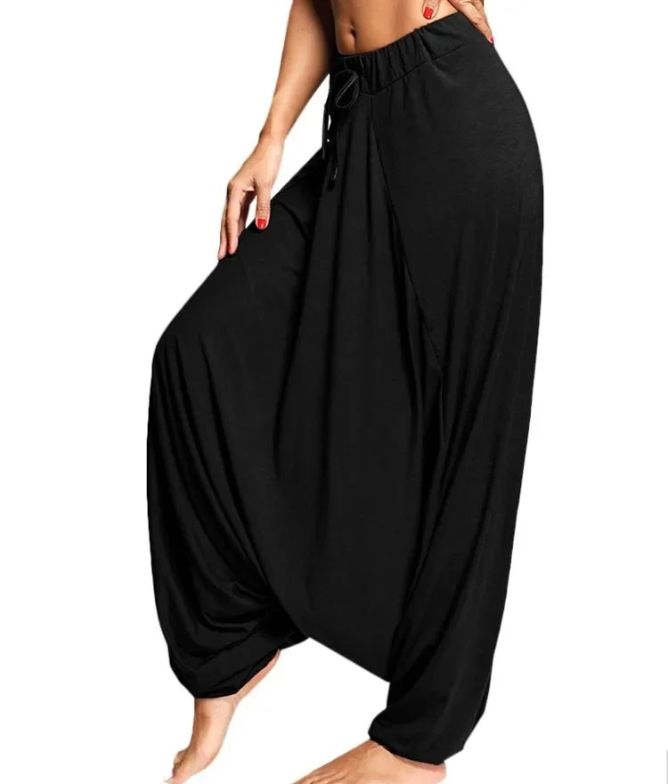 Solid Black Casual Trousers
