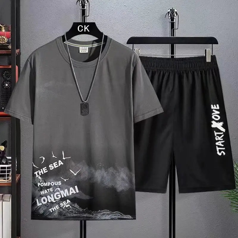 Men's Summer Shorts Set Gym Outfit