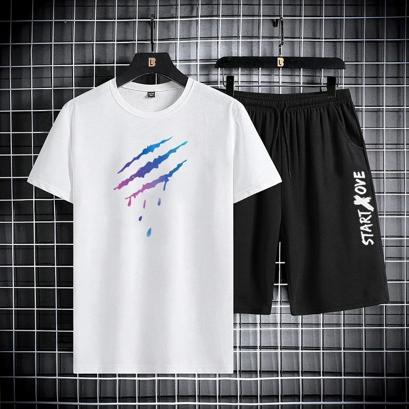Men's Summer Shorts Set Gym Outfit