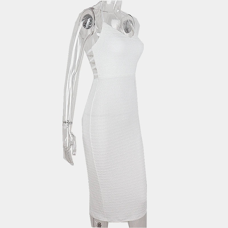 Candyhot Elegant Strapless Halter Dress