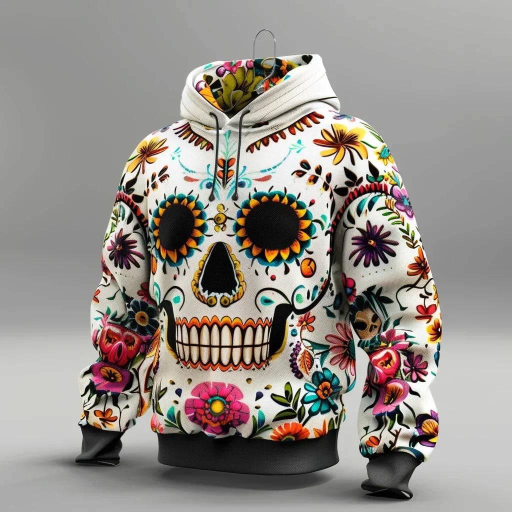 5XL Mexican Traditional Retro Style 3D Digital Printed Hoodie
