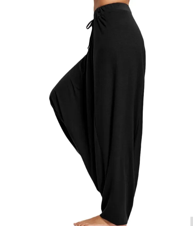 Solid Black Casual Trousers