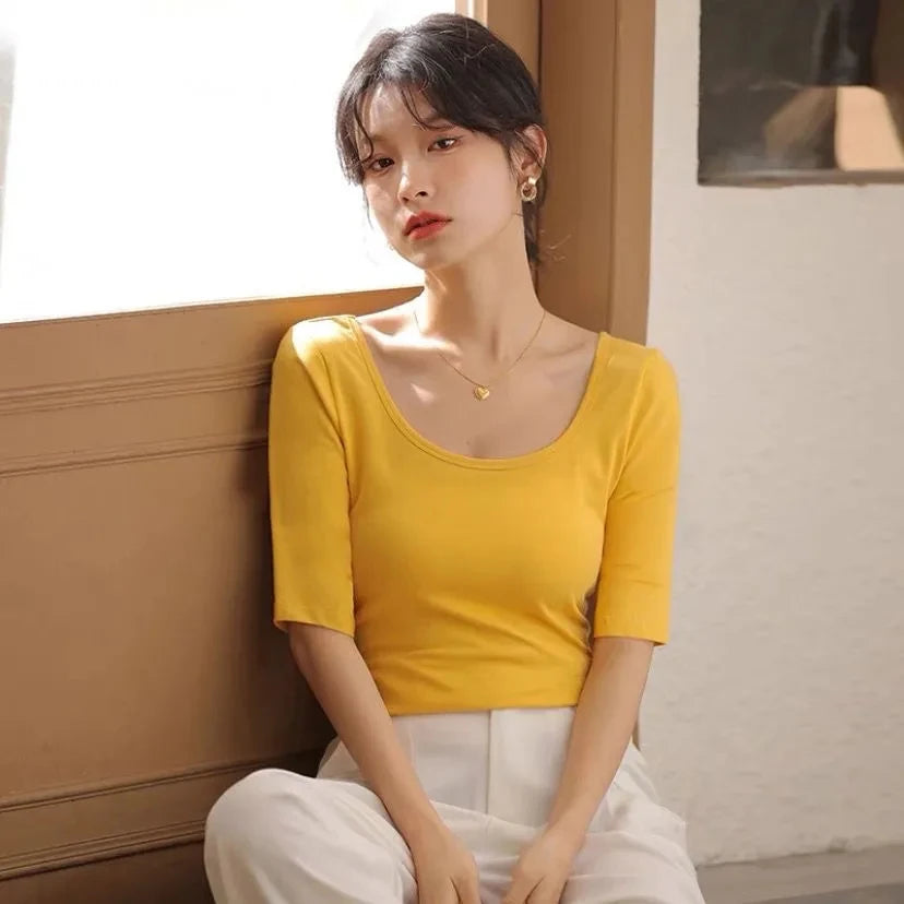 Half Sleeve Top Summer T Shirt