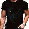 Summer men's 3D lion and tiger pattern T-shirt