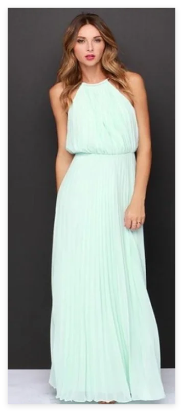 Women's hollow backless pleated skirt
