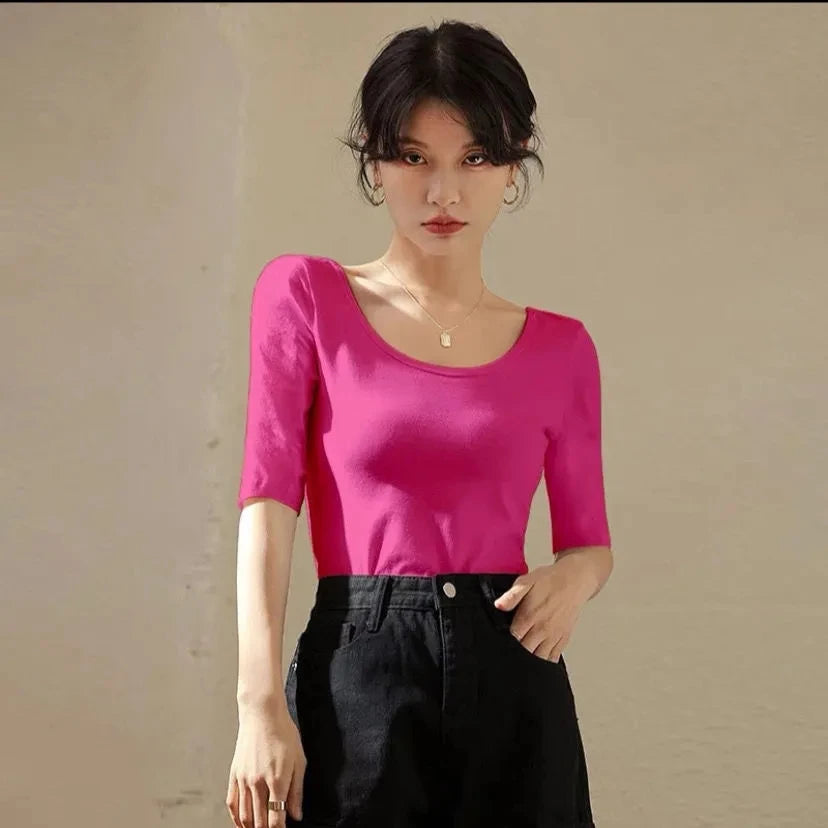 Half Sleeve Top Summer T Shirt