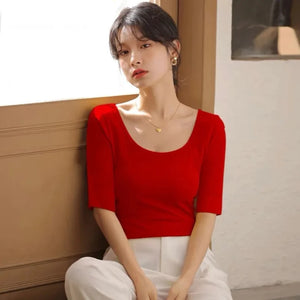 Half Sleeve Top Summer T Shirt