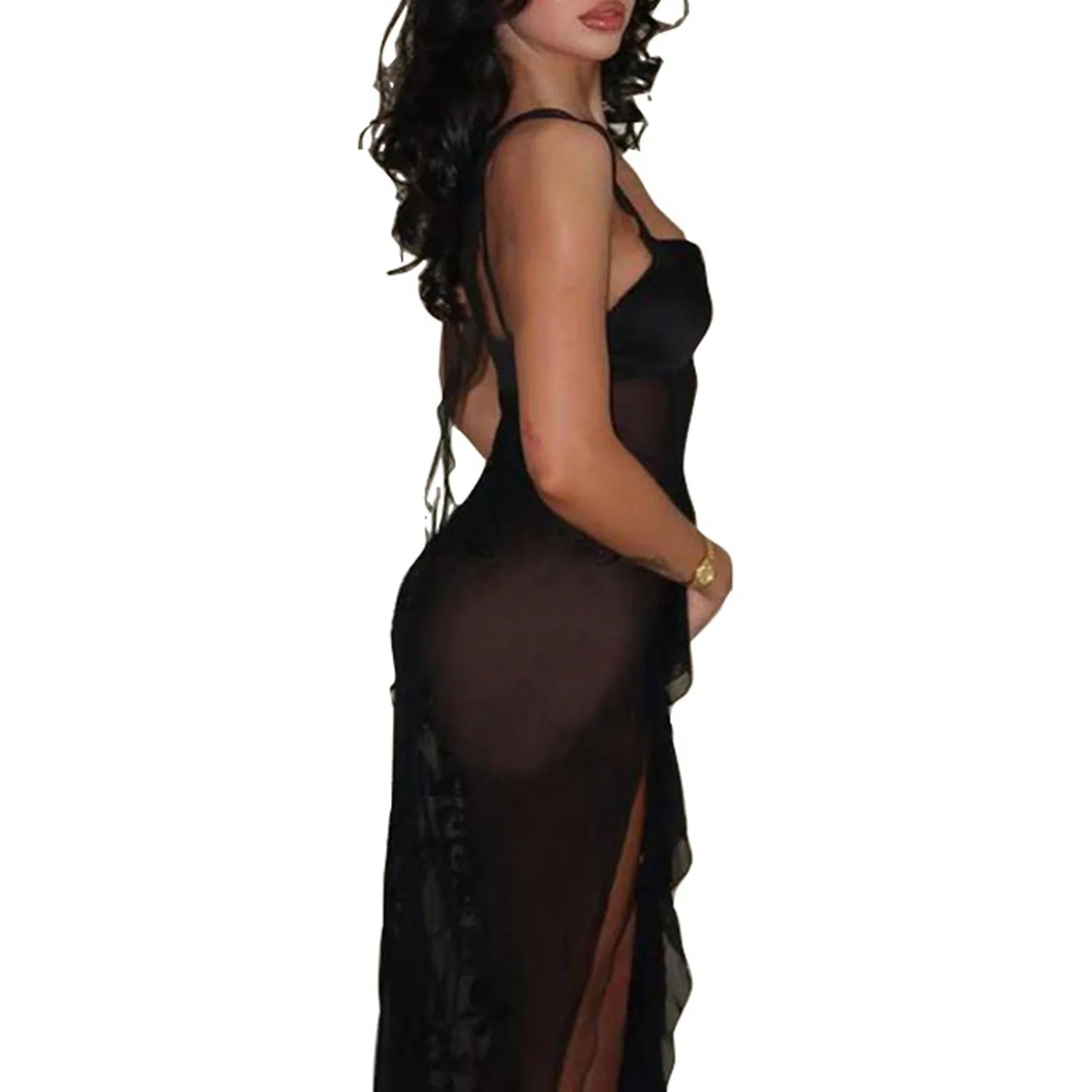 Sexy See Through Mesh Dress