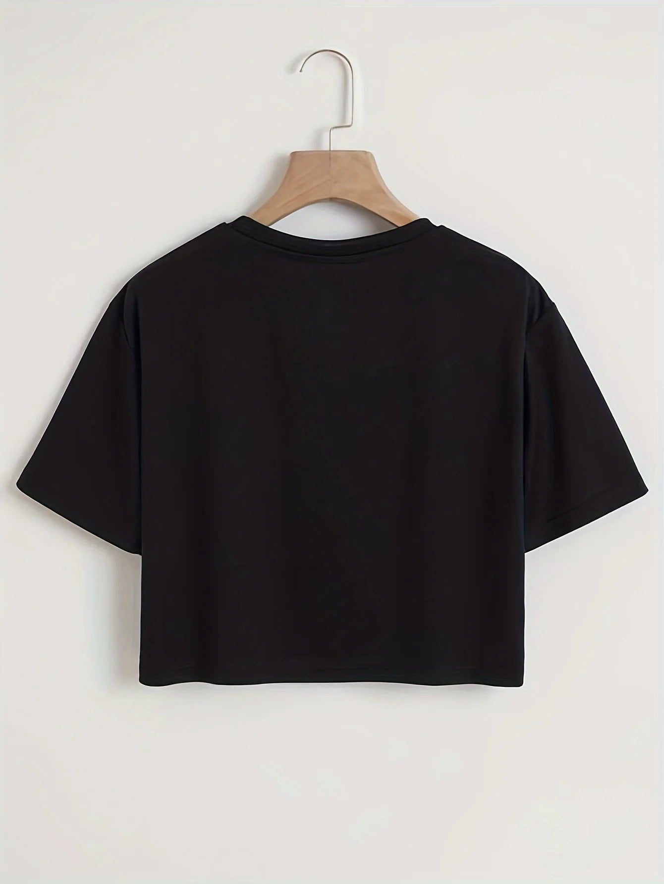 Heart & Leopard Print Crew Neck T-Shirt, Casual Short Sleeve T-Shirt For Every Day, Women's Clothing