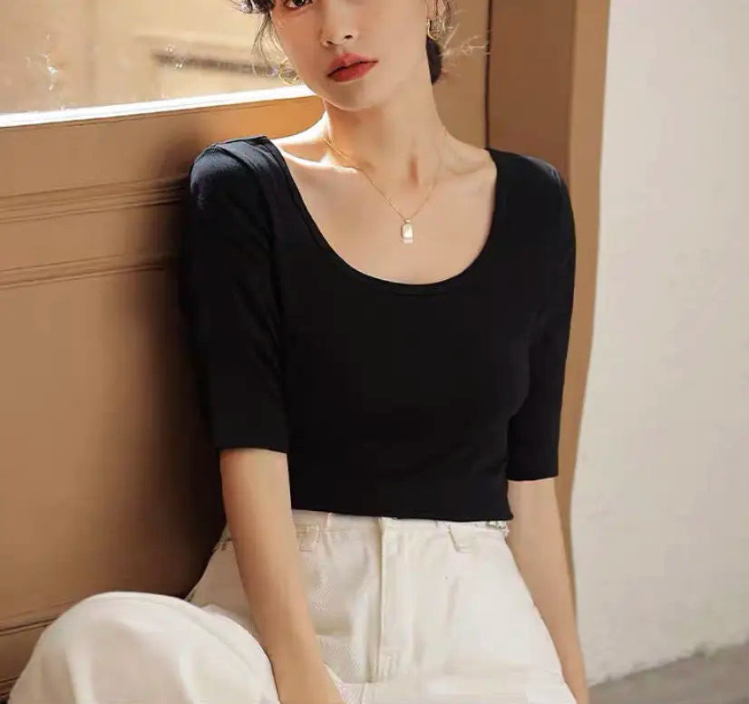 Half Sleeve Top Summer T Shirt