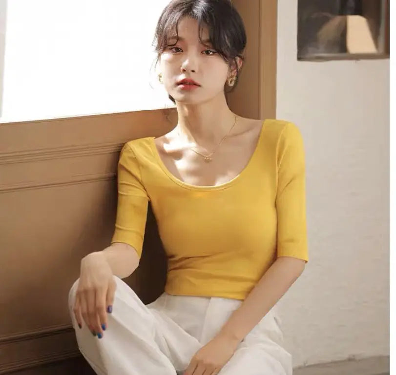 Half Sleeve Top Summer T Shirt