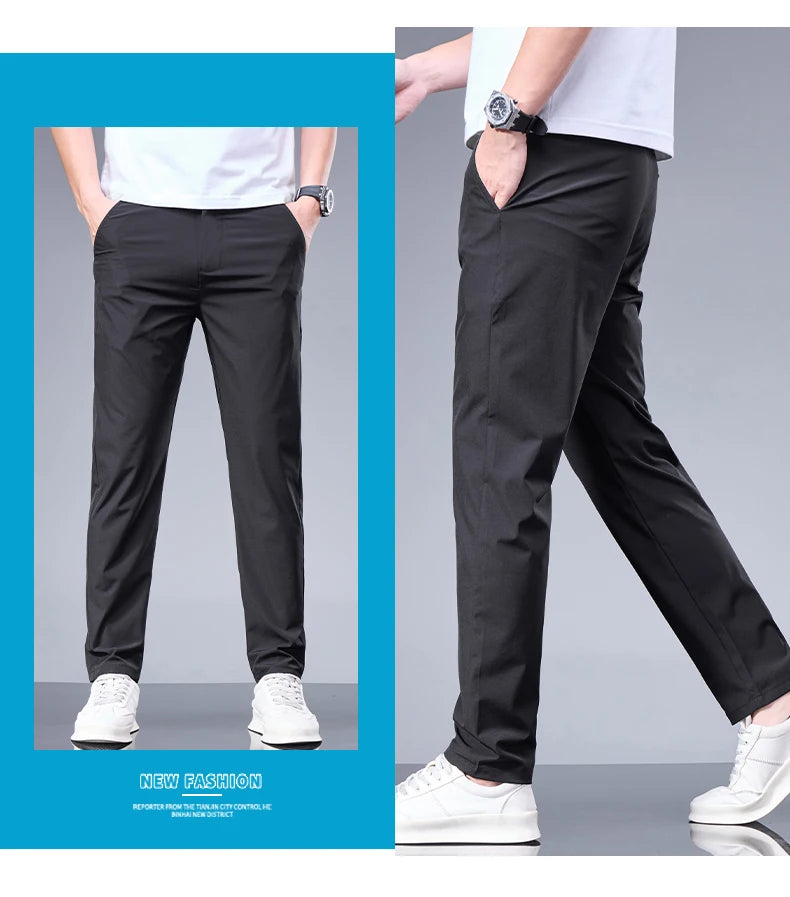 Summer New Business Ice Silk Pants