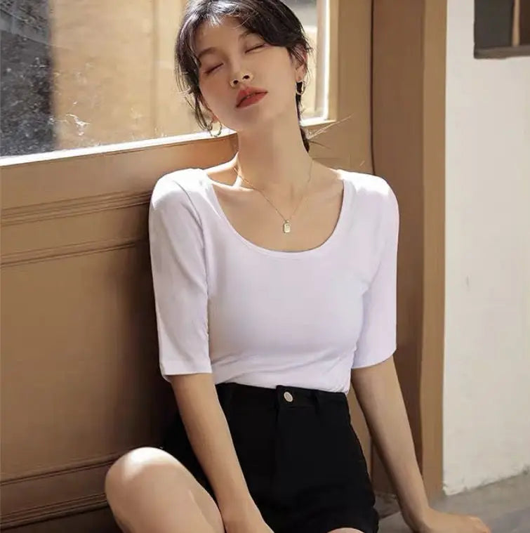 Half Sleeve Top Summer T Shirt