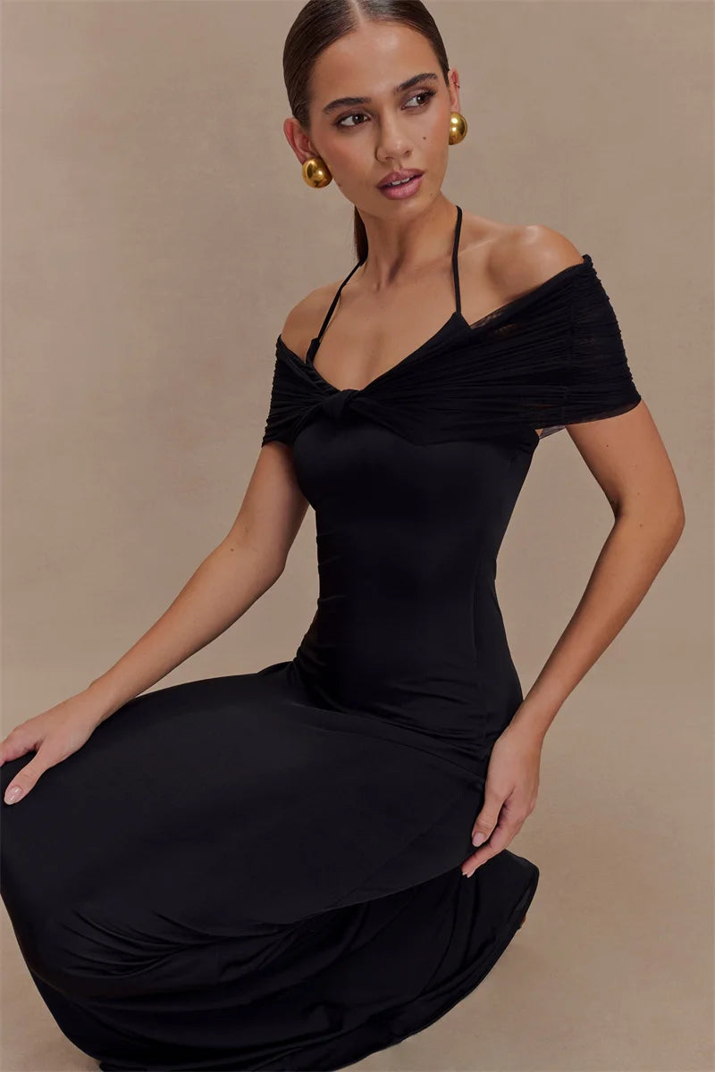 Mozision Off-shoulder Strapless Sexy Maxi Dress