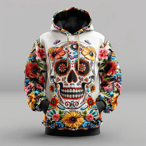 5XL Mexican Traditional Retro Style 3D Digital Printed Hoodie