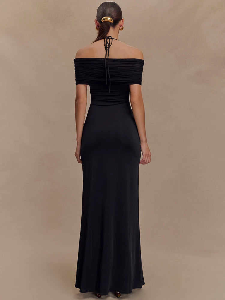 Mozision Off-shoulder Strapless Sexy Maxi Dress
