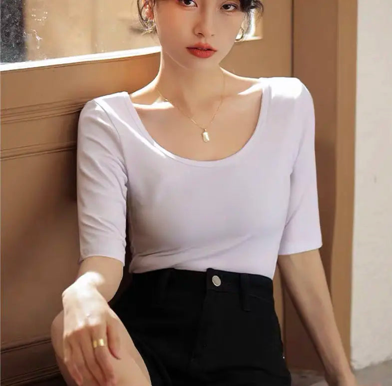 Half Sleeve Top Summer T Shirt