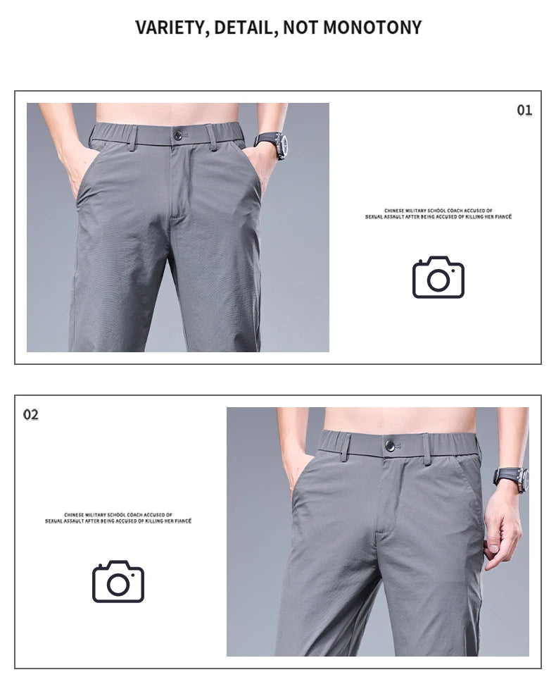 Summer New Business Ice Silk Pants