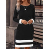 New Fashion Tight Fitting Color Blocked Dress