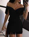Women Evening Dresses Sexy Big V Neck