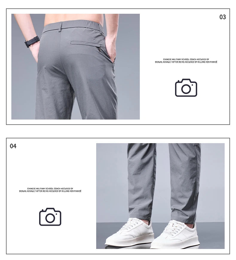 Summer New Business Ice Silk Pants
