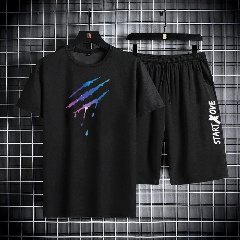 Men's Summer Shorts Set Gym Outfit