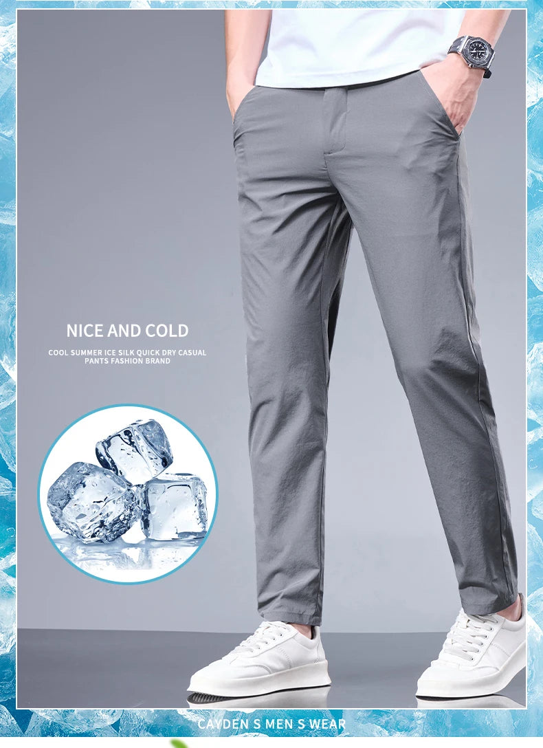 Summer New Business Ice Silk Pants
