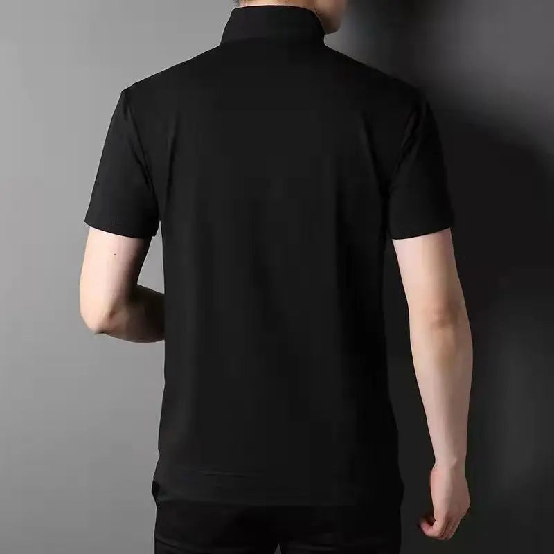 Men Summer Trend Stand Collar Zipper