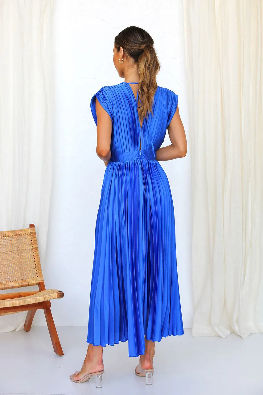 Pleated Skirt Women's Solid Color