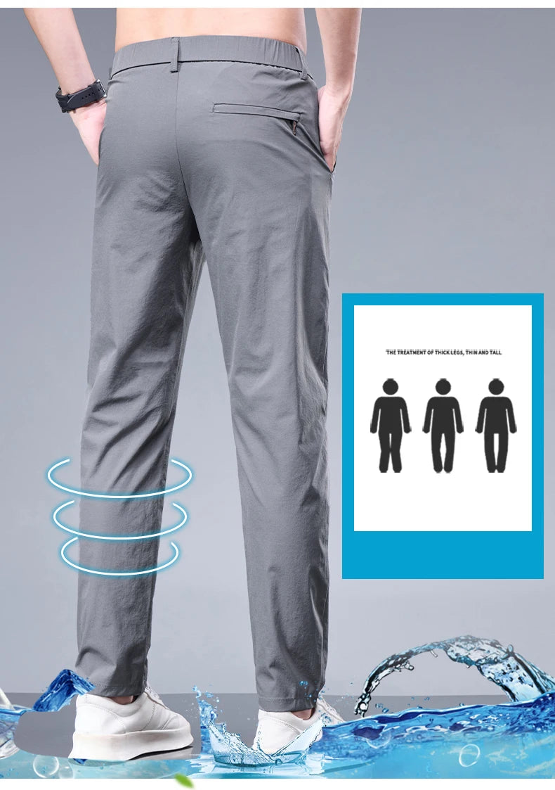 Summer New Business Ice Silk Pants