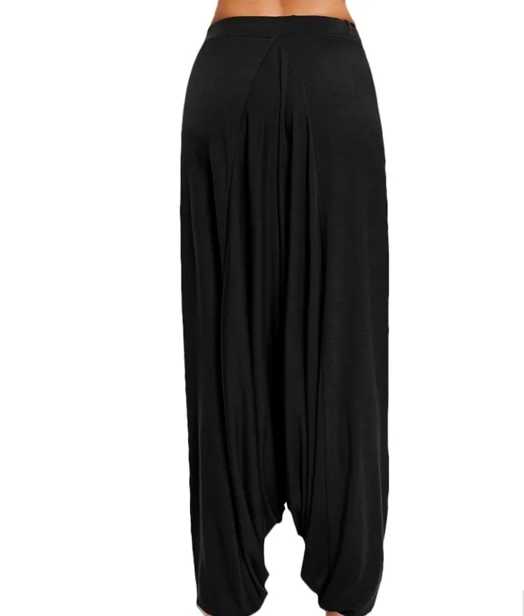 Solid Black Casual Trousers