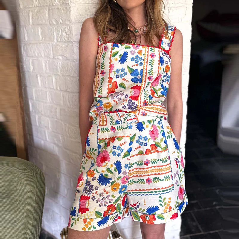 Chic Pattern Print Shorts