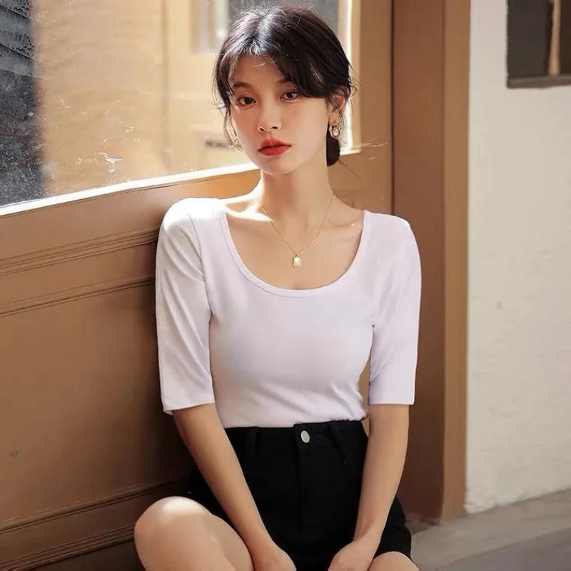 Half Sleeve Top Summer T Shirt