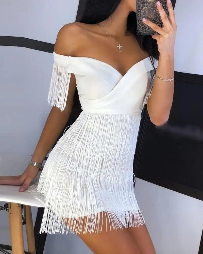 Women Evening Dresses Sexy Big V Neck