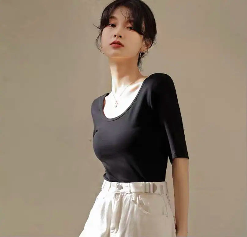 Half Sleeve Top Summer T Shirt